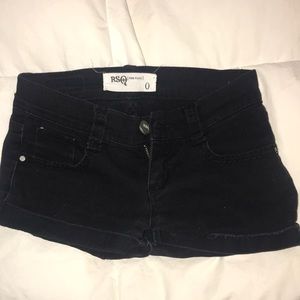 RSQ black jean shorts size 0